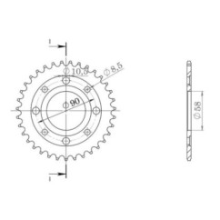 SGR CORONA S AC P420-D37 HONDA CRF F 50 04-20