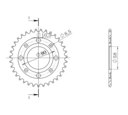 SGR COURONNE S AC P420-D37 HONDA CRF F 50 04-20