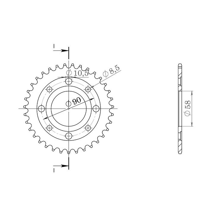 SGR CORONA S AC P420-D37 PARA HONDA CRF F 50 04-20