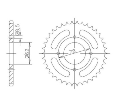 SGR COURONNE S AC P420-D37 KAWASAKI KFX 50 03 06