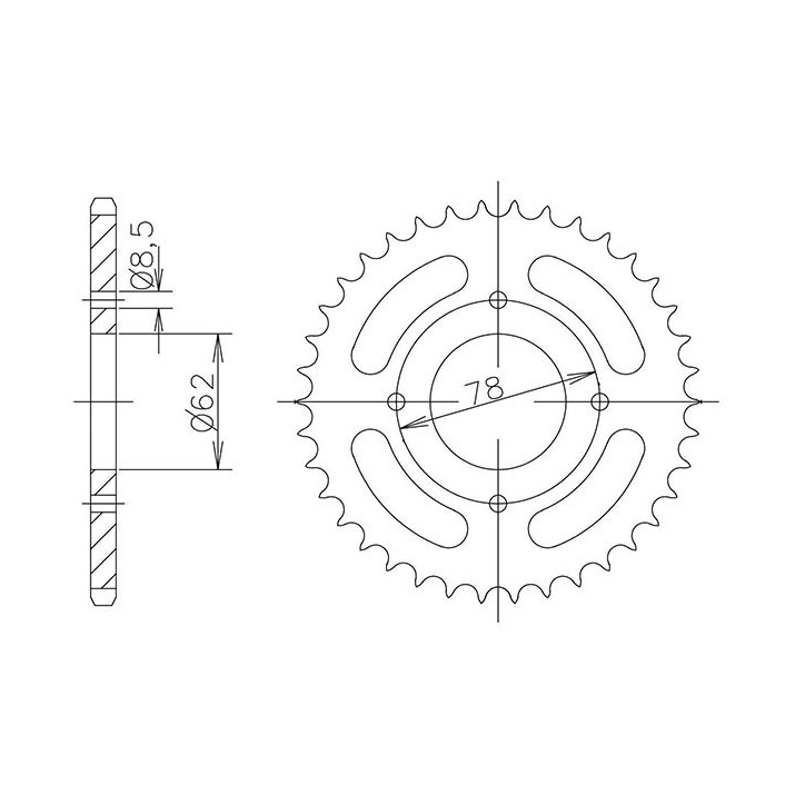 SGR COURONNE S AC P420-D37 POUR KAWASAKI KFX 50 03/06