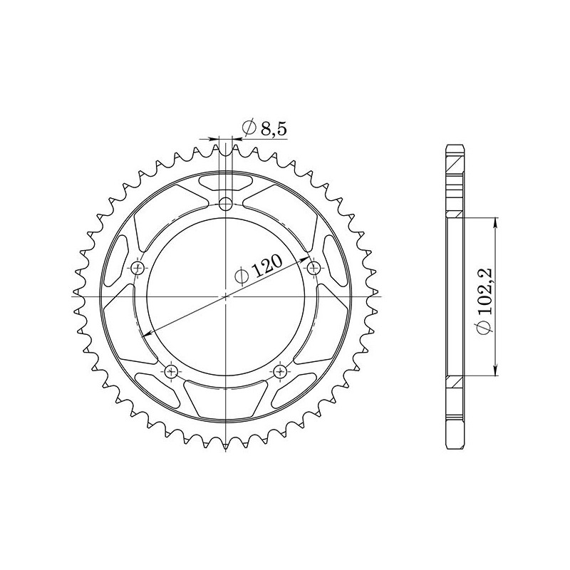 SGR COURONNE S AC P420-D47 APRILIA RS EXTREMA REPLICA 50 99 05