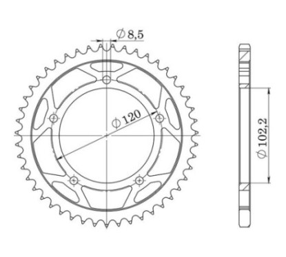 SGR CORONA S AC P420-D47 APRILIA TUONO 50 03-04