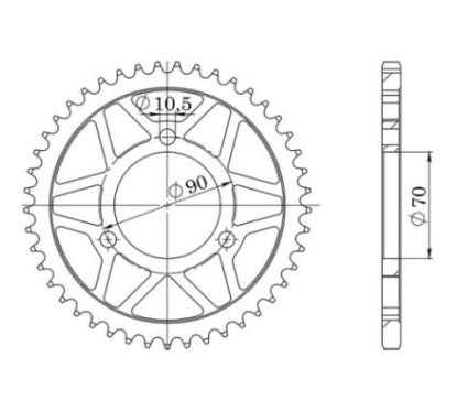 SGR COURONNE S AC P420-D47 HONDA CRM R 50 93 94