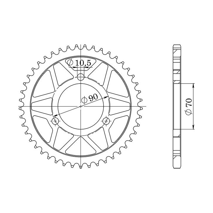 SGR COURONNE S AC P420-D47 POUR HONDA CRM R 50 93/94