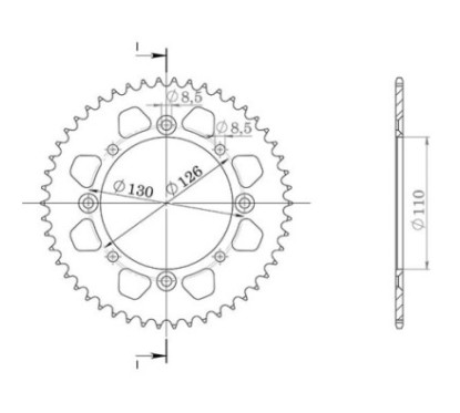 SGR COURONNE S AC P420-D47 KAWASAKI KX 65 02-14