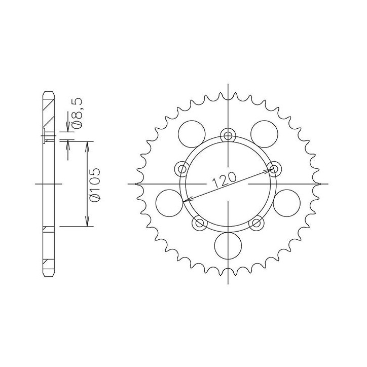 SGR CORONA S AC P420-D51 PARA APRILIA MX 50 04/05