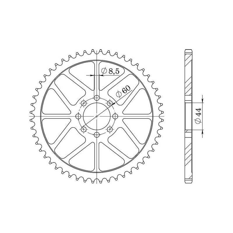 SGR COURONNE S AC P420-D52 YAMAHA DT R 50 99 02