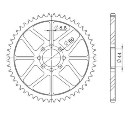 SGR COURONNE S AC P420-D52 YAMAHA DT R 50 99 02