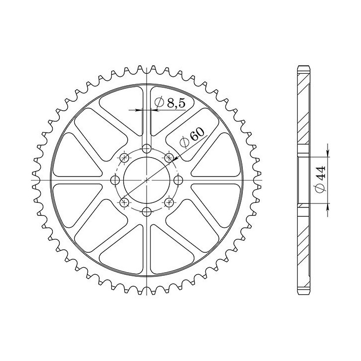 SGR CORONA S AC P420-D52 PARA YAMAHA DT R 50 99/02