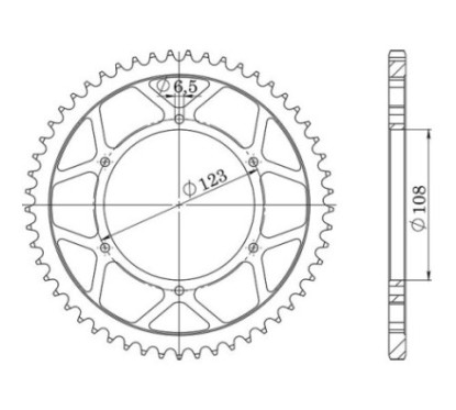 SGR COURONNE S AC P420-D53 APRILIA RS 50 06-10