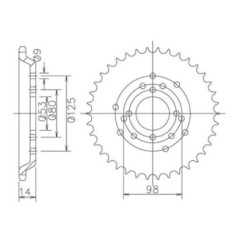 SGR CORONA S AC P420-D53 DERBI SENDA L 50 97 99