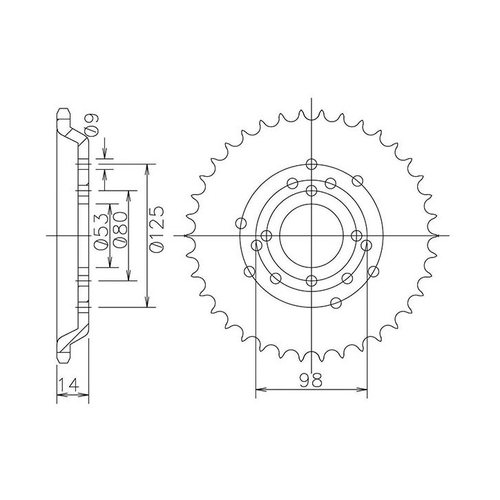 SGR CORONA S AC P420-D53 PER DERBI SENDA L 50 97/99