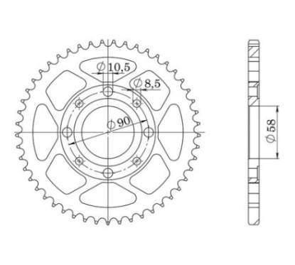 SGR COURONNE S AC P428-D36 HONDA CG 125 98-01