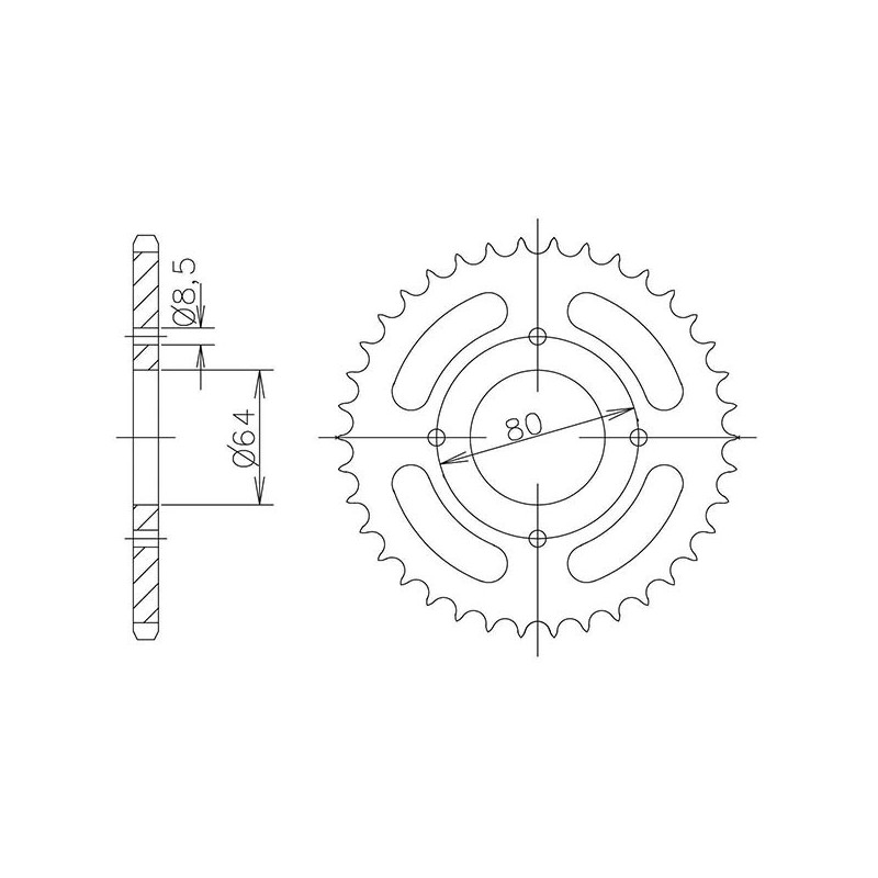 SGR COURONNE S AC P428-D39 SYM XS K 125 08 09