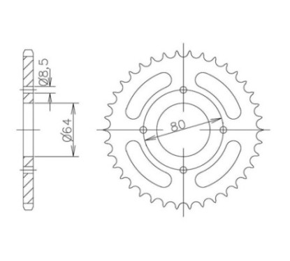 SGR COURONNE S AC P428-D39 SYM XS K 125 08 09