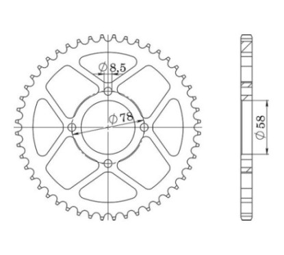 SGR CORONA S AC P428-D41 SUZUKI GN 125 94-98