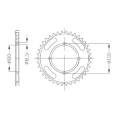 SGR CORONA S AC P428-D42 HONDA CBF 125 09 16