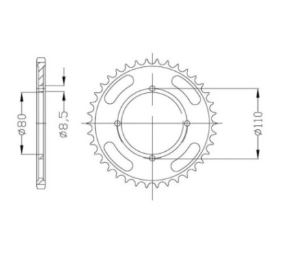 SGR COURONNE S AC P428-D42 HONDA CBF 125 09 16