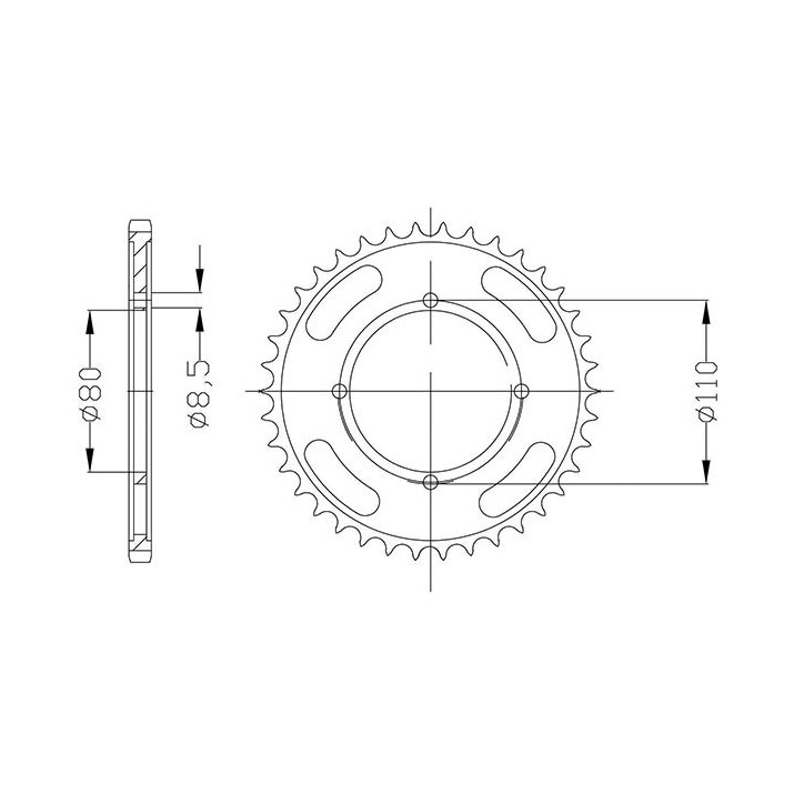 SGR CORONA S AC P428-D42 PARA HONDA CBF 125 09/16