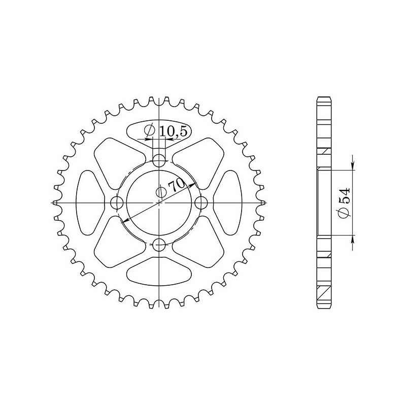 SGR CROWN S AC P428-D42 HONDA CBR R 125 07-10