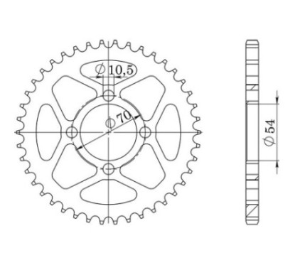 SGR CROWN S AC P428-D42 HONDA CBR R 125 07-10