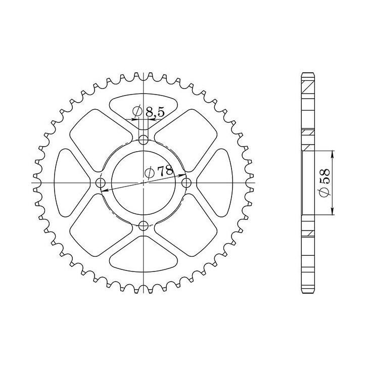 SGR CROWN S AC P428-D42 FOR SUZUKI GN E 125 94-00