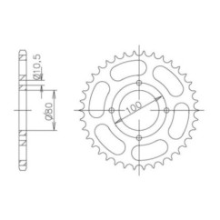 SGR COURONNE S AC P428-D45 SUZUKI GZ MARAUDER 125 98 11