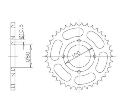 SGR COURONNE S AC P428-D45 SUZUKI GZ MARAUDER 125 98 11