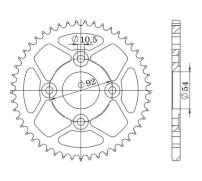 SGR COURONNE S AC P428-D45 YAMAHA TZR 125 90-92