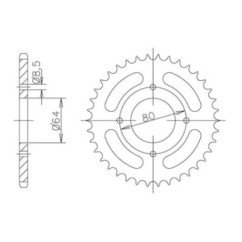 SGR CORONA S AC P428-D45 YAMAHA YBA ENCITER 125 07 09