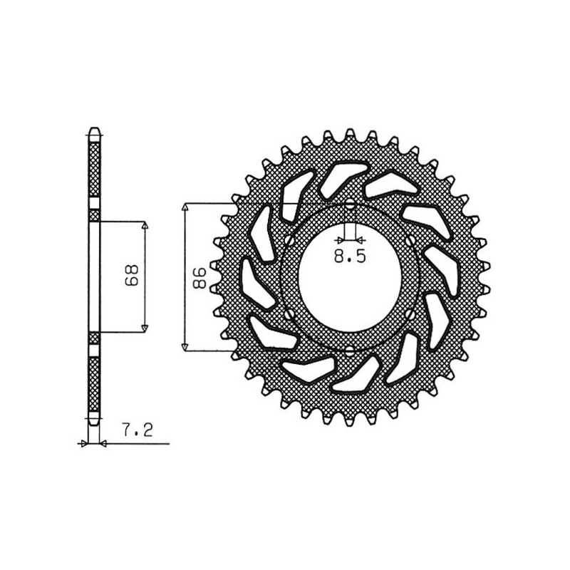 SGR CORONA S AC P428-D46 KAWASAKI BN ELIMINADOR 125 98-07