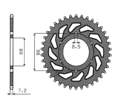 SGR CORONA S AC P428-D46 KAWASAKI BN ELIMINADOR 125 98-07