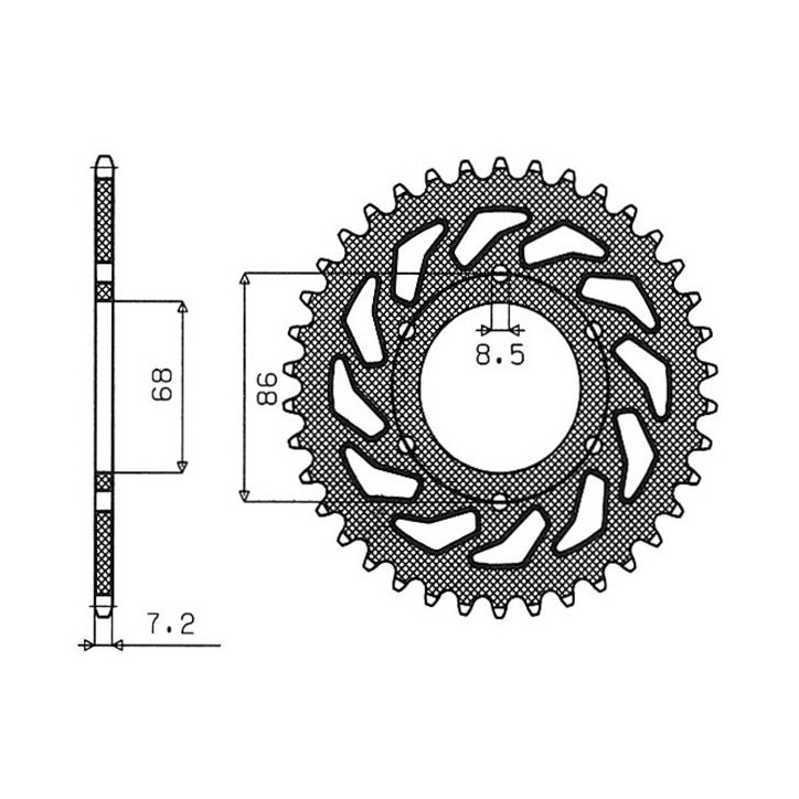 SGR CORONA S AC P428-D46 PARA KAWASAKI BN ELIMINADOR 125 98-07