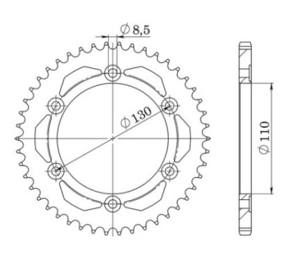 SGR CORONA S AC P428-D46 YAMAHA TZR R 125 94 96