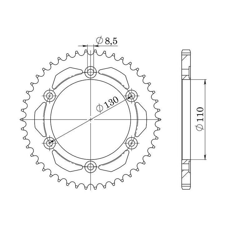 SGR CORONA S AC P428-D46 PARA YAMAHA TZR R 125 94/96