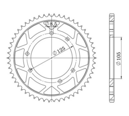 SGR CROWN S AC P428-D48 DERBI SENDA R 4T 125 2004