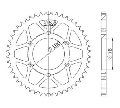 SGR CORONA S AC P428-D48 YAMAHA MT-125 ABS 15-19