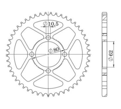 SGR COURONNE S AC P428-D49 YAMAHA TT R 125 00-12