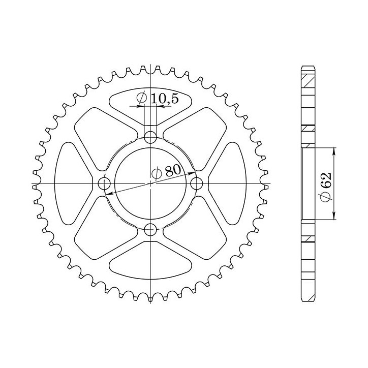 SGR CORONA S AC P428-D49 PARA YAMAHA TT R 125 00-12