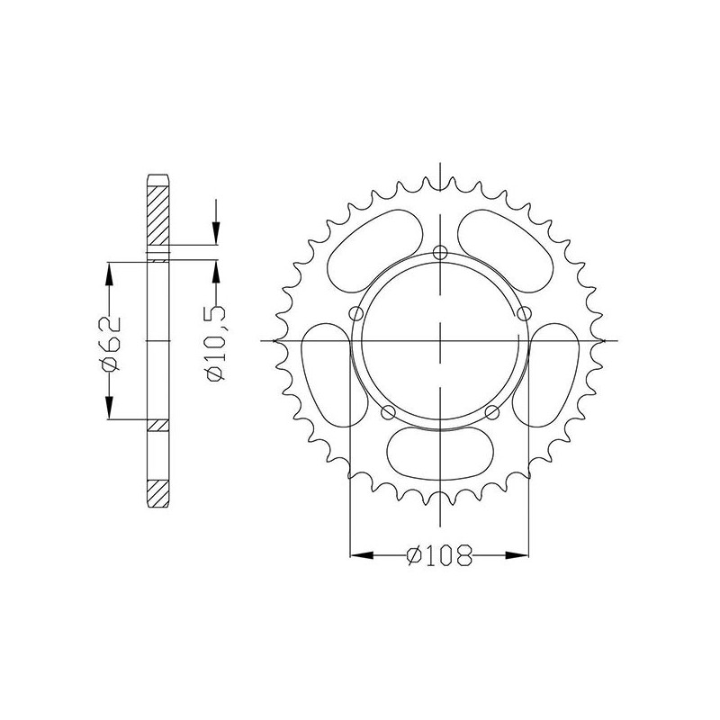 SGR COURONNE S AC P428-D50 DERBI GPR 125 04 09