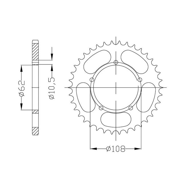 SGR CORONA S AC P428-D50 PER DERBI GPR NUDE 125 04/08