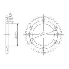 SGR CORONA S AC P428-D50 SUZUKI DR SM 125 09 13