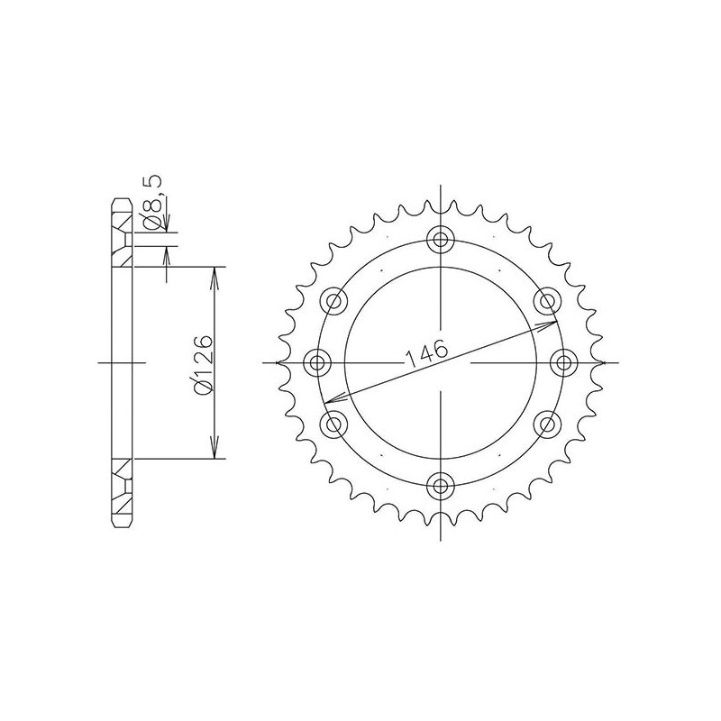 SGR CORONA S AC P428-D50 SUZUKI DR SM 125 09 13