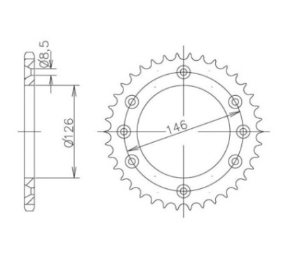 SGR CORONA S AC P428-D50 SUZUKI DR SM 125 09 13