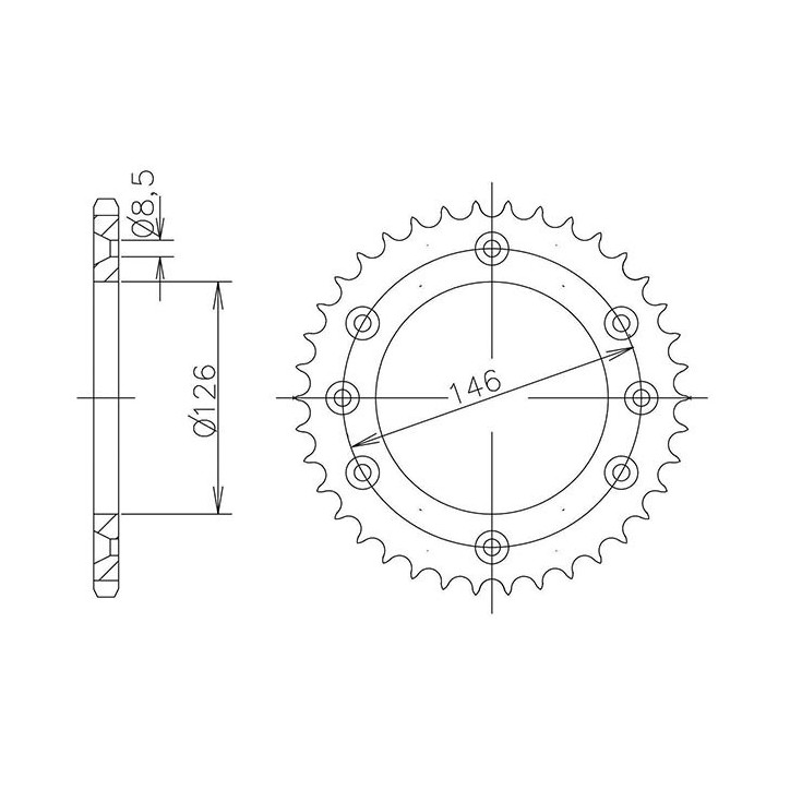 SGR CORONA S AC P428-D50 PARA SUZUKI DR SM 125 09/13