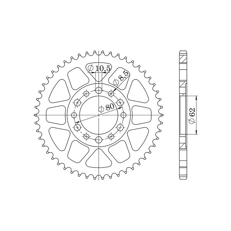 SGR COURONNE S AC P428-D50 YAMAHA TW TW RS 125 98 01