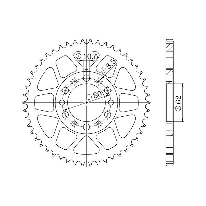 SGR CORONA S AC P428-D50 PARA YAMAHA TW/TW RS 125 98/01