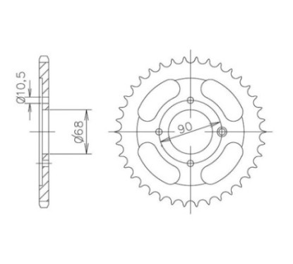 SGR CORONA S AC P428-D53 HONDA MTX R 125 85-86