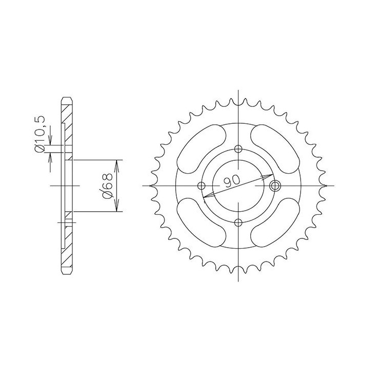 SGR CORONA S AC P428-D53 PER HONDA MTX R 125 85-86